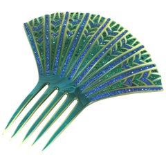 Aufwändiger französischer Art-Déco-Pastellkamm