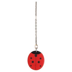 Hermes Ladybug Hanging Chain in Leather
