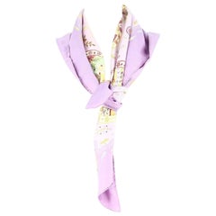 Hermes Silk Square Scarf in Purple