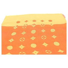 Louis Vuitton Flower Monogram Scarf in Yellow and Orange