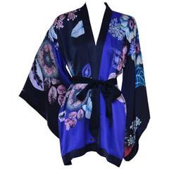Roberto Cavalli Kimono Silk Top  New 40