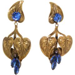 Vintage Earrings By Joseff of Hollywood Blue Cala Lily