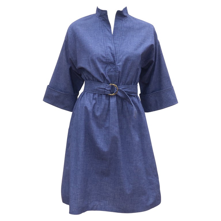 Saks Fifth Avenue Young Dimensions Denim Dress, 1970’s For Sale at 1stDibs