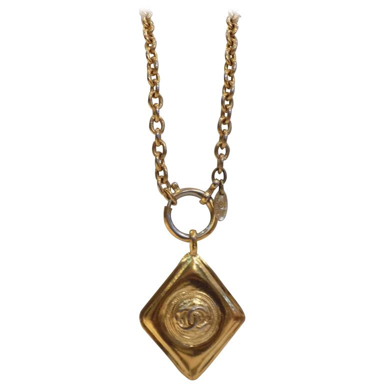 Chanel Gold Tone Necklace at 1stdibs