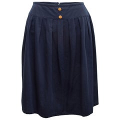 Chanel Navy Knee-Length Skirt