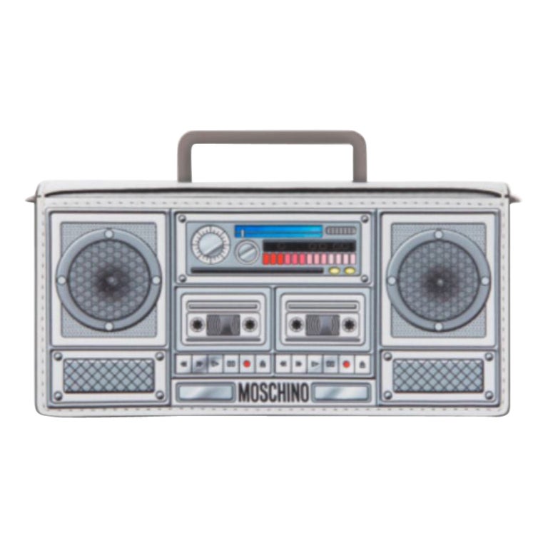 AW20 Moschino Couture Jeremy Scott Mini Boombox Leather Crossbody Bag