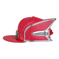 Moschino Couture x Jeremy Scott Cadillac Snapback Red Leather Hat Cap Rare!
