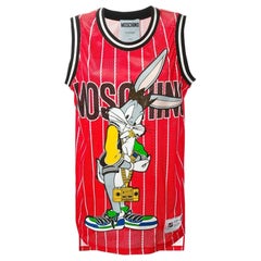 Moschino Jeremy Scott Bugs Bunny Tank Top Jersey Mini Dress Looney Tunes Medium
