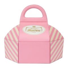 AW20 Moschino Couture Jeremy Scott Cake Box Leather Pink M Bag Marie Antoinette