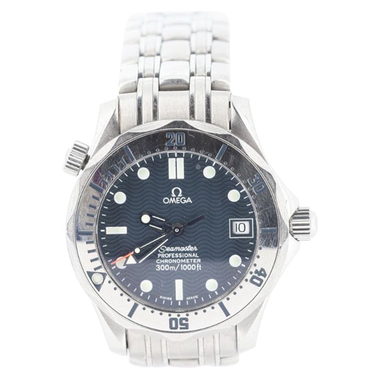 Omega Seamaster Chain Watch in Silver Stainless Steel at 1stDibs