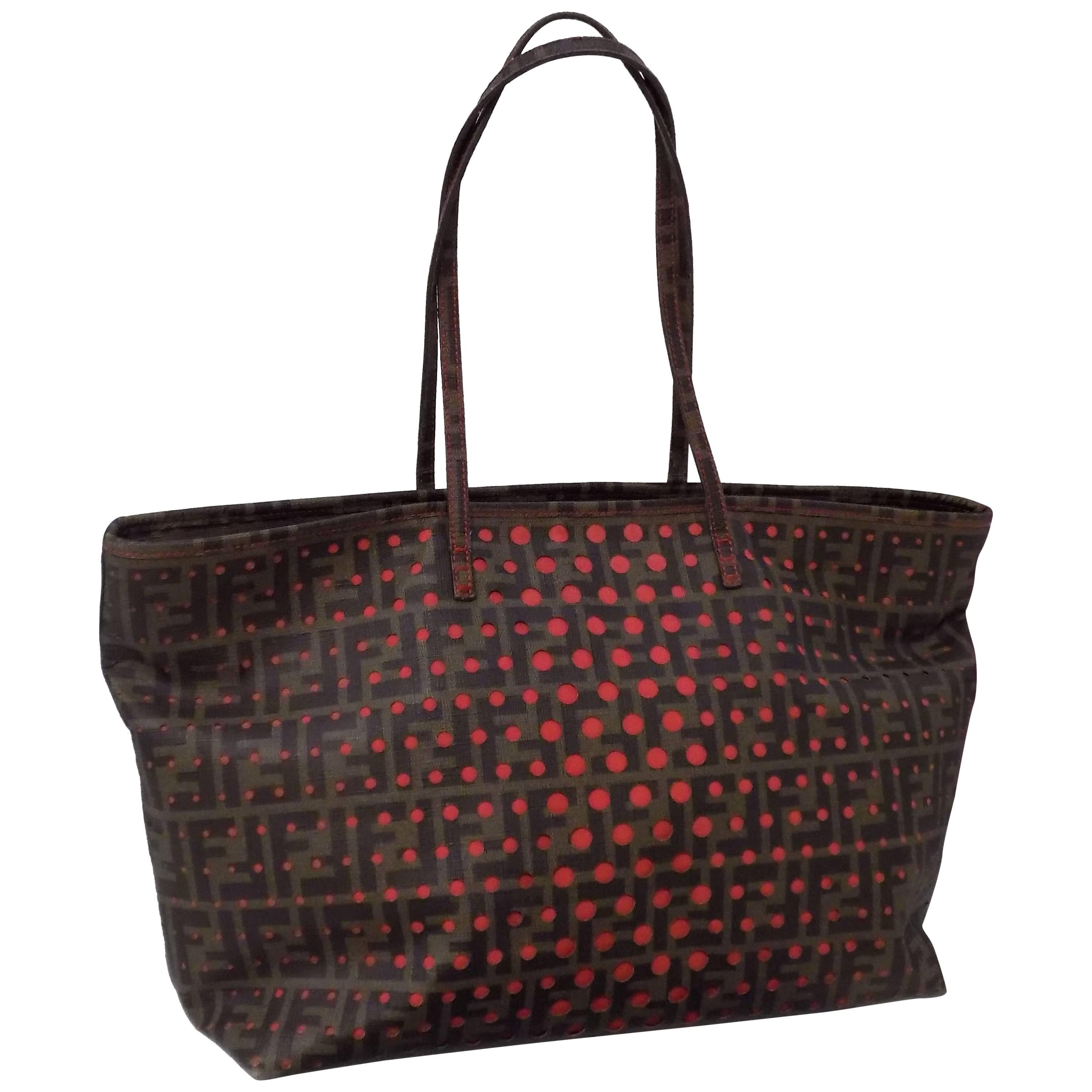 Fendi Monogram Perforated Leather Bag