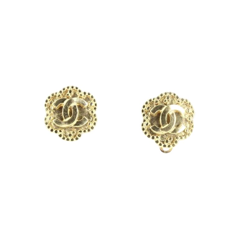 Chanel Earrings Gold - 1,077 For Sale on 1stDibs  gold chanel drop earrings,  chanel earrings 18k gold, chanel cc drop earrings gold