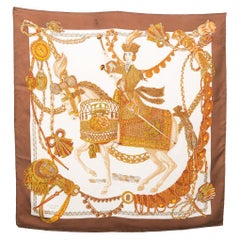 Foulard en soie Hermes Le Timbalier by F Heron