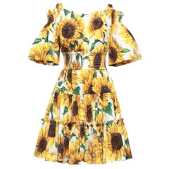 Dolce & Gabbana Sunflower Cotton

Poplin mid length dress