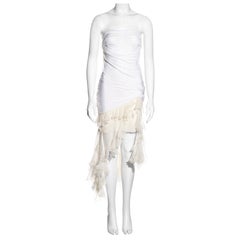 Christian Dior by John Galliano white silk strapless dress, ss 2004
