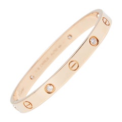 Cartier Love Bracelet en or rose 18 carats avec 4 diamants 16