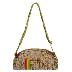 Dior Brown Diorissimo Canvas Rasta Shoulder Bag