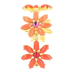 Yves Saint Laurent Blume-Armband mit Modesteinen