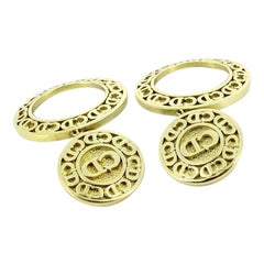 Dior Earrings in Gold Tone Metal