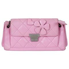 Chanel Pink Accordion Flower Flap Bag