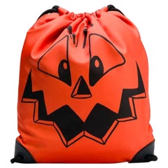 SS20 Moschino Couture Jeremy Scott Orange Kürbis Gesicht Rucksack Trick oder Chic