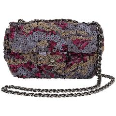 Chanel Sequin Camouflage Evening Flap Bag