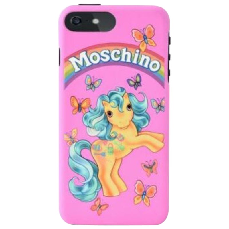 SS18 Moschino Couture Jeremy Scott Pink My Little Pony Case for Iphone 6/7 Plus For Sale