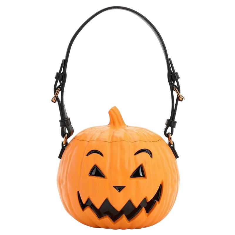 SS20 Moschino Couture Jeremy Scott Pumpkin Top Handle Orange Bag Halloween