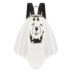 SS20 Moschino Couture Jeremy Scott Weißer Pumpkin-Gesichts-Rucksack Trick/Chic