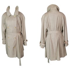 Trench-coat vintage Jaeger pour dames, en pure laine neuve 