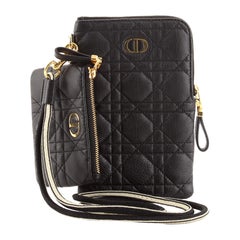 Christian Dior Caro Pochette multifonctionnelle cannage matelassée en cuir de veau