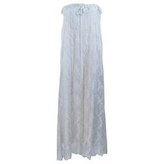 BILL BLASS White Lace Strapless Dress Size 6 For Sale at 1stDibs