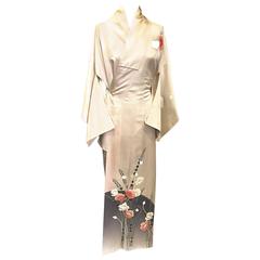 70s  handmade Vintage Japanese silk Kimono