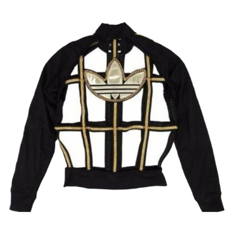 Adidas Originals Jeremy Scott JS Cage Jacket Rare Unisex Britney Spears For Sale at 1stDibs | britney spears adidas adidas leather jacket, scott adidas bear jacket