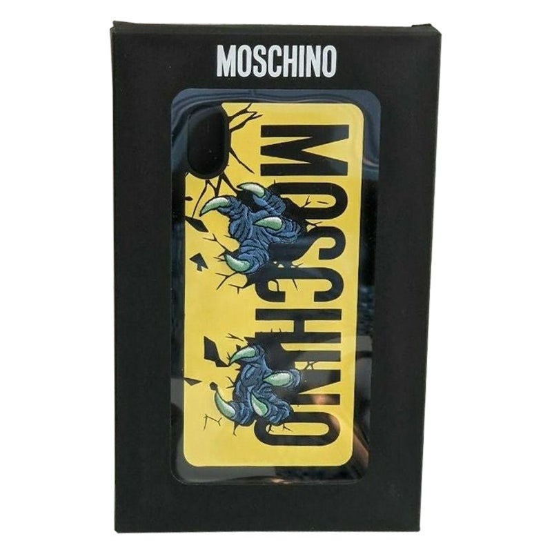 Moschino Couture - Étui d'Halloween SS20 J. Scott Monster Blue Paws 4 Iphone XS Max en vente