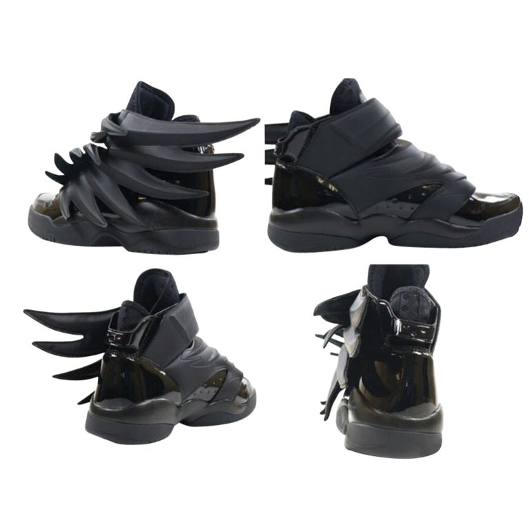 Adidas Jeremy Scott Wings  Black Dark Knight Batman Shoes Womens SZ 5  NWB For Sale at 1stDibs