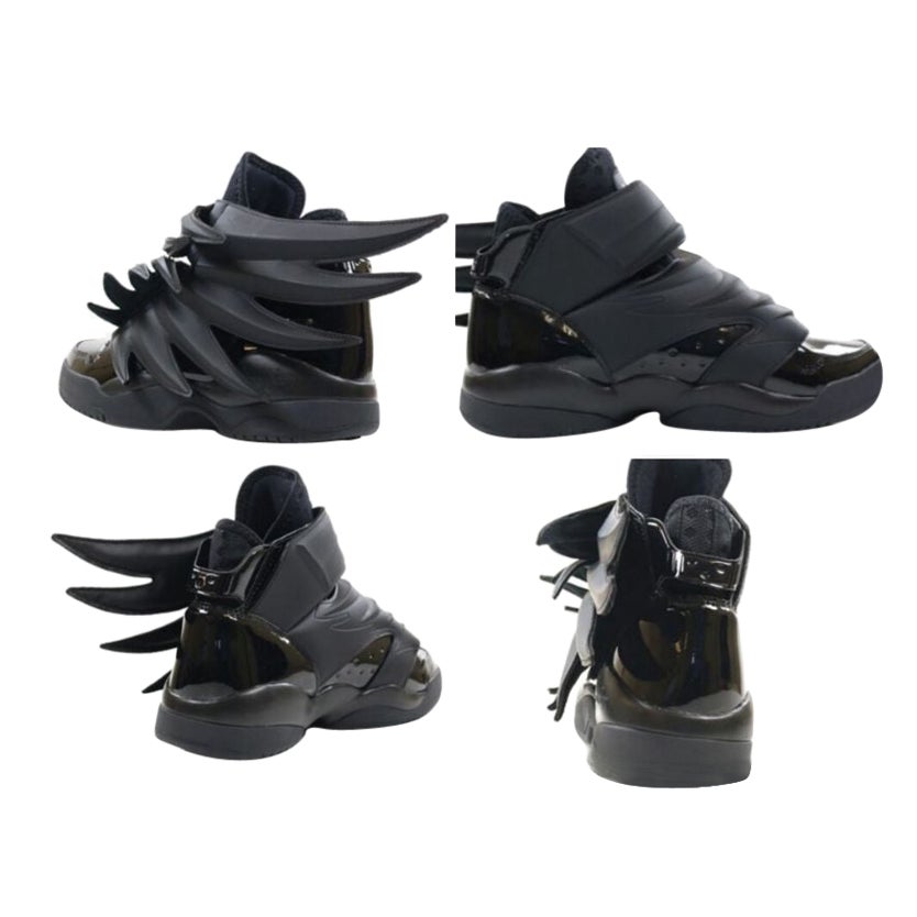 Adidas Originals Obyo Jeremy Scott Wings 3.0 Black Dark Knight Batman Sneakers For Sale