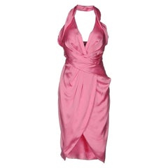 SS16 Runway Moschino Couture Jeremy Scott Barbie Pink Silk Cocktail Dress