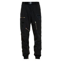 Moschino Couture - Jogger multi fermeture éclair avec écussons en caoutchouc ours « Teddy Bear » 48 IT