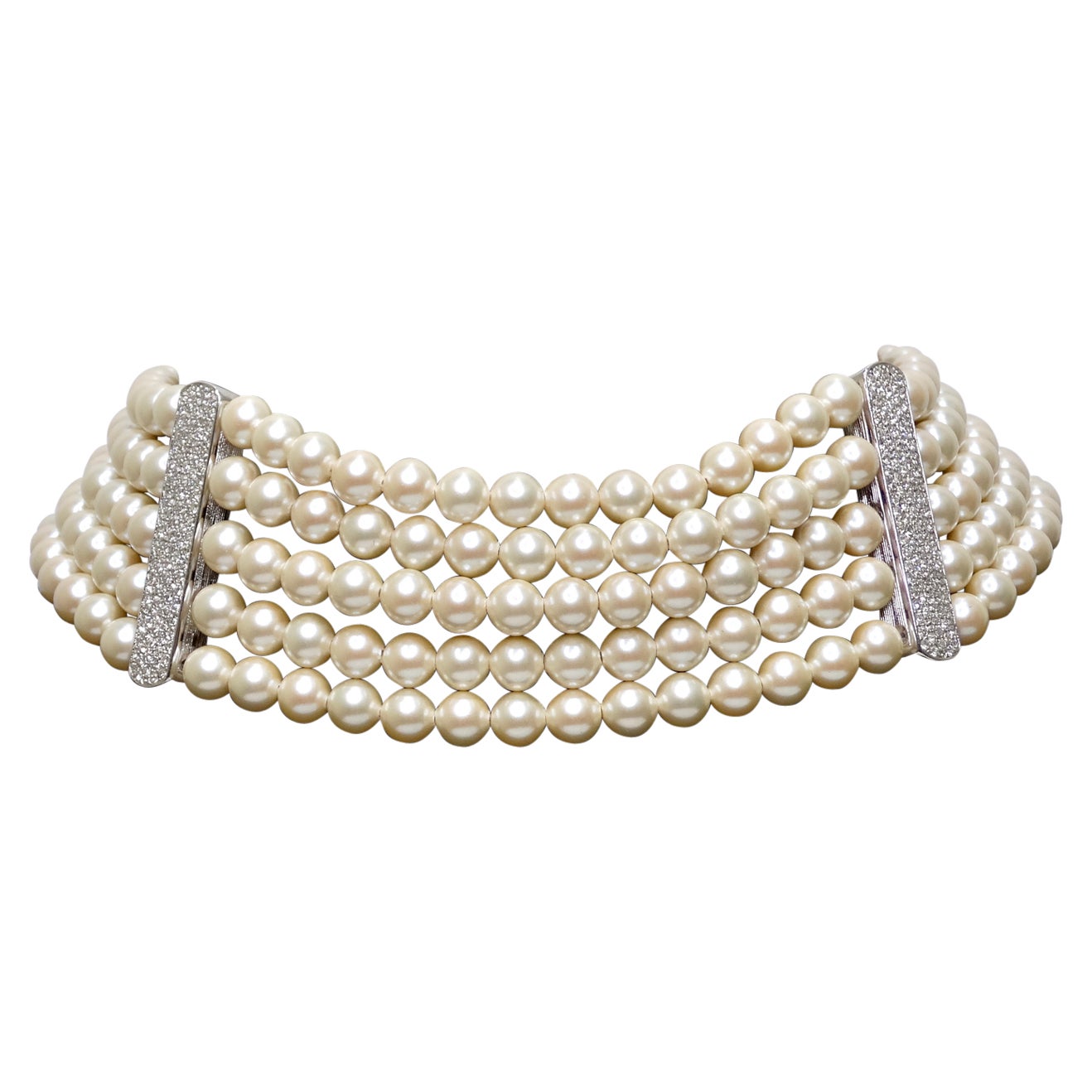 Christian Dior - John Galliano Pearl & Crystal Choker Necklace