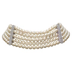 Christian Dior - John Galliano Pearl & Crystal Choker Necklace