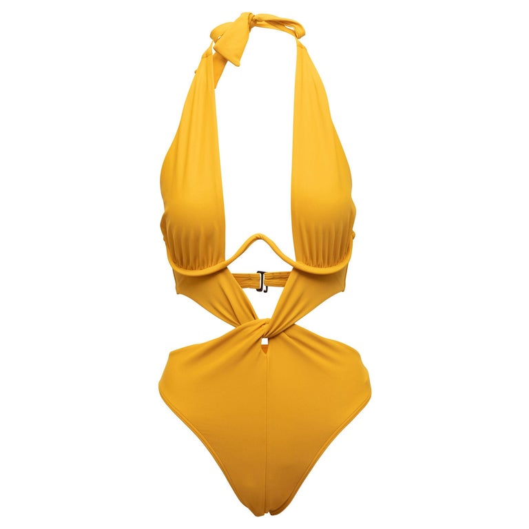 Andrea Iyamah Yellow Nayo One-Piece Bathing Suit For Sale at 1stDibs