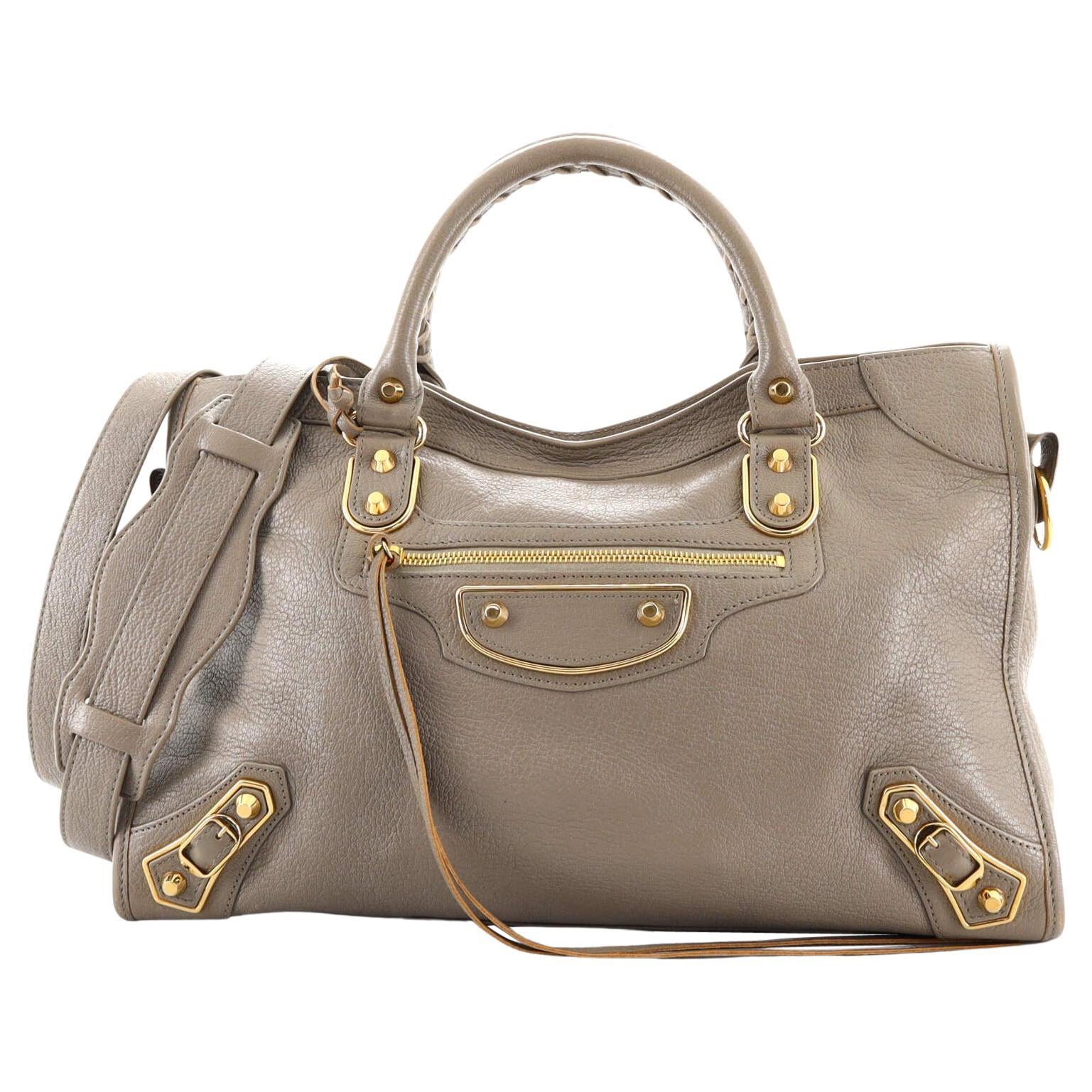 Motivere Hop ind elektropositive Balenciaga City Classic Metallic Edge Bag Leather Medium at 1stDibs