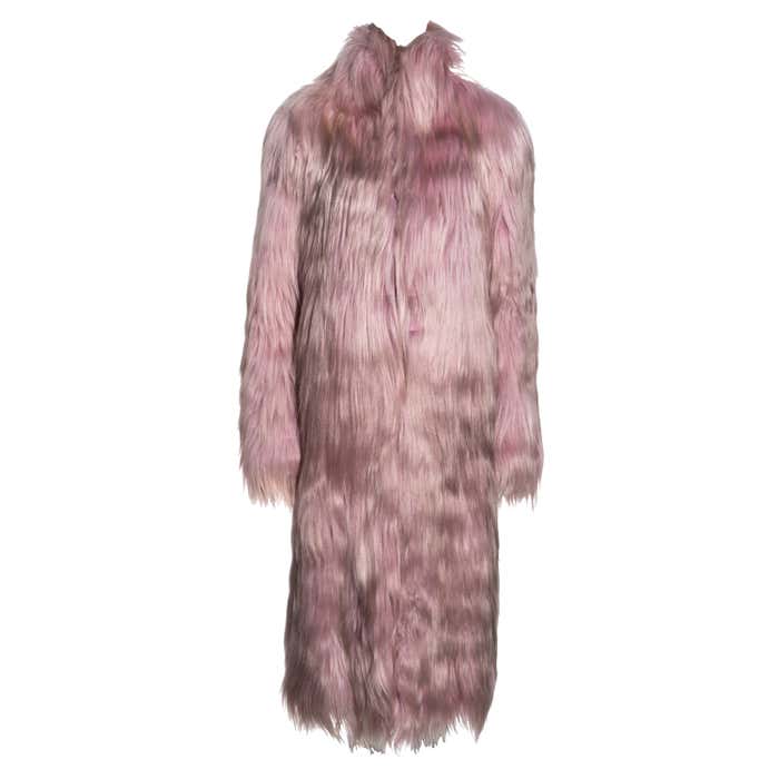 Gucci by Tom Ford oversized pink goat hair coat, fw 2001 For Sale at ...