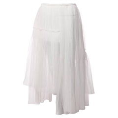 Vintage 2007 Rei Kawakubo Comme des Garçons White Layered Tulle Skirt
