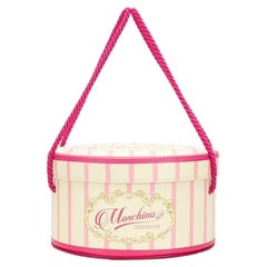 AW20 Moschino Couture J. Scott Leather Pink Cake Box Round Bag Marie Antoinette