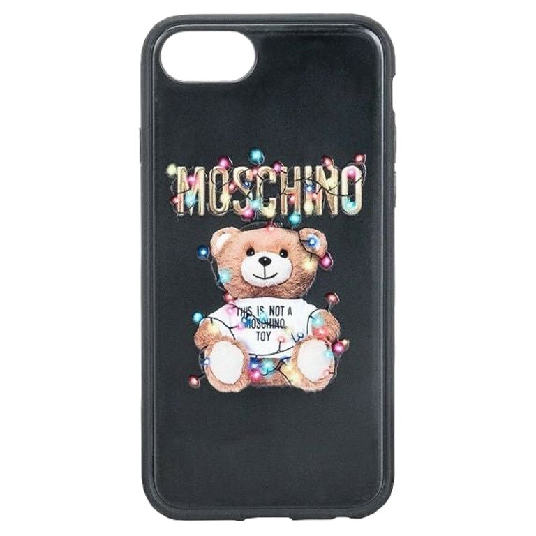 SS19 Moschino Couture Jeremy Scott Holday Christmas Teddy Bear Case for Iphone 8 For Sale