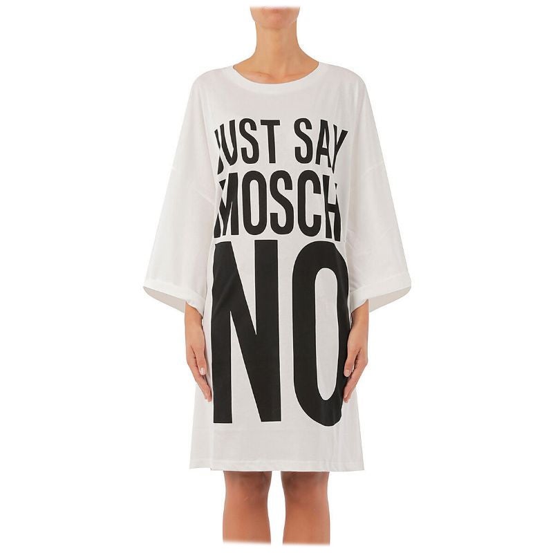 SS17 Moschino Couture x Jeremy Scott JustSayMoschino Short Jersey Dress XS For Sale