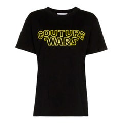 T-shirt noir « Couture Wars » AW18 de Jeremy Scott pour Moschino Couture, 42 IT
