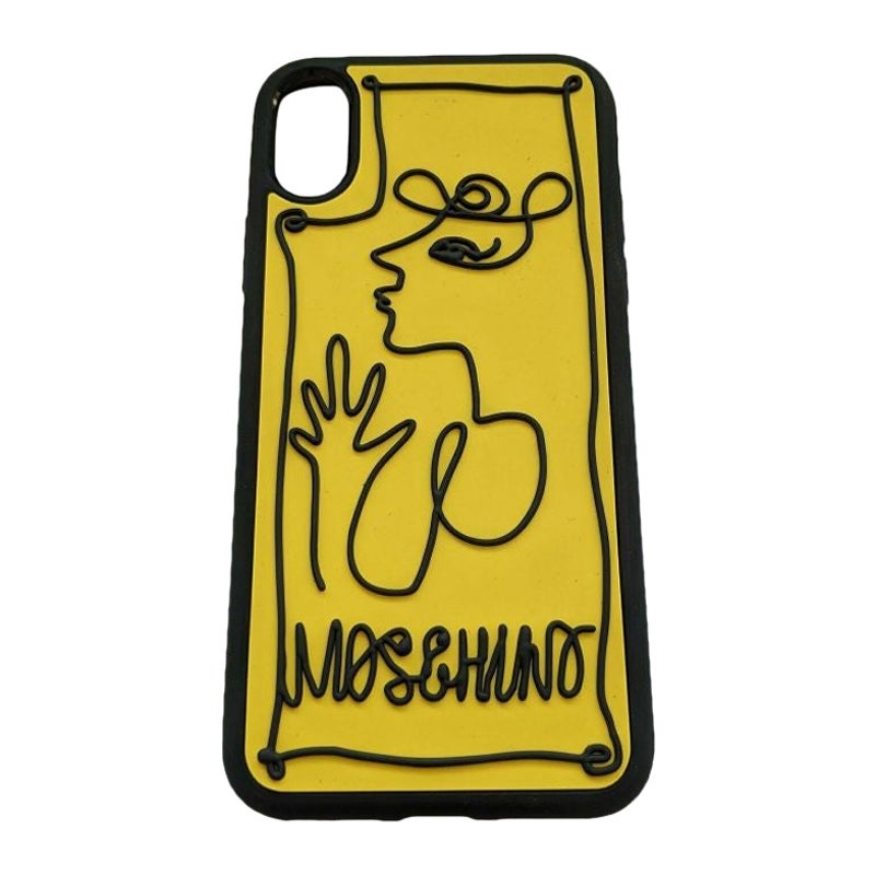 SS20 Moschino Couture Jeremy Scott 3D Picasso Inspired Yellow Case 4 Iphone X/XS